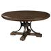 Winston Porter Round Coffee Table Wood/Metal in Black/Brown | 20 H x 42 W x 42 D in | Wayfair 40E71D6AA43B4C178A8288F44A2AC9E8