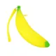 Novelty Yellow Banana Silicone Pencil Case Stationery Storage Pencil Bag Dual Coin Purse Key Wallet