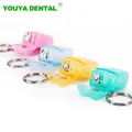 30pcs Portable Dental Floss Keychain 15M Tooth-Shaped Floss Roll Key Chain Gum Teeth Cleaner Oral