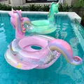 Swim Ring Inflatable Pool Float Baby Rainbow Sequined Unicorn for Kids Swimming Circle Children Swim