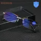 NONOR Anti Blue Rays Reading Glasses Men Presbyopia Goggles Vintage Rimless Eyewear Diopter +1.0 to