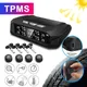 Solar TPMS Car Tire Pressure Alarm Monitor System Tyre Temp Digital Display Auto Security Alarm