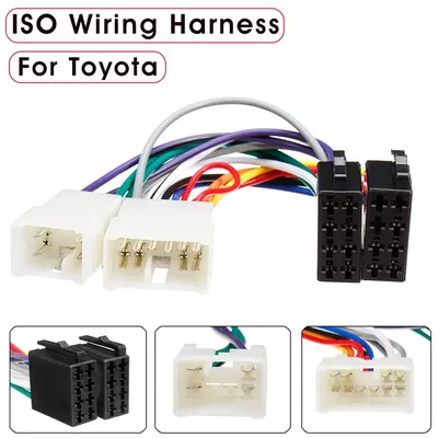 For Toyota Camry Corolla RAV4 Aurion Avensis Car Stereo Radio Harness ISO Radio Wiring Harness Connector Plug Adapter