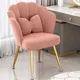 Dinner Lounge Pink Dining Chairs Luxury Occasional Soft Comfort Dining Chairs Waiting Gold Legs