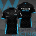 Williams F1 Racing Team Men's Round Neck T-shirt Women's T-shirt Top Short Sleeve Breathable Quick