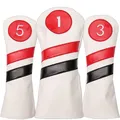 Golf Club #1 #3 #5 Wood Headcovers Driver / Fairway Rescue Woods / Hybrid PU Leather Head Covers Set