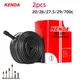 2PCS Kenda Bike Inner Tube 20/26/27.5/29/700c For MTB Road Tyre Butyl Rubber Bicycle Tube High