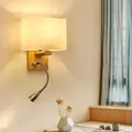 Designer Wood Iron LED Bedroom Bedside Wall Lamp Aisle Corridor Lighting Background Sconce Decor