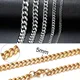 Vnox Wholesale Cuban Chain Necklace for Men Women Basic Punk Stainless Steel Curb Link Chain