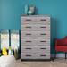 Ebern Designs Mountview 7 - Drawer Dresser Wood in Gray/Black | 49 H x 31.5 W x 16.5 D in | Wayfair 37F12E05D87445CB86B00616346FE3F4