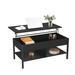 Ebern Designs Natick Coffee Table Wood in Black/Brown | 18.4 H x 42.2 W x 20.2 D in | Wayfair C1FCF8BBAF704337A05B063B51C685E3