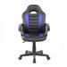 Inbox Zero Adjustable Reclining Ergonomic Swiveling PC & Racing Game Chair in Blue | 35.25 H x 21.25 W x 22 D in | Wayfair