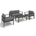 Latitude Run® Garmer 4 - Person Outdoor Seating Group w/ Cushions in Gray | Wayfair B7DE6651F1334C57BD308710AAE9C3F0
