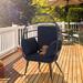Dakota Fields Clinnie Wicker Outdoor Lounge Chair in Black | 57.9 H x 37.4 W x 26.8 D in | Wayfair 7935EA7E45604C798E77BC66F3AF9374