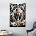 Winston Porter Martin Luther King Jr Day Tapestry Wall Portrait Blue Grey & Pale Caramel, Polyester in Black/Blue/Brown | 60" H x 40" W | Wayfair