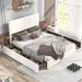 Queen Upholstered Platform Bed with Adjustable Headboard, Storage Drawers