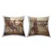 Stupell Western Cowboys Pattern Printed Outdoor Throw Pillow Design by White Ladder (Set of 2)