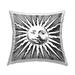 Stupell Black & White Sun Printed Outdoor Throw Pillow Design by Lil' Rue