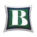 Stupell Green Initial Letter Printed Outdoor Throw Pillow Design by Lil' Rue
