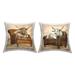 Stupell Country Cattle Long Horns on Chairs Printed Outdoor Throw Pillow Design by Ethan Harper (Set of 2)