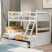 Twin over Full Bunk Bed With Storage Drawers,Sturdy Frame,Kids Bedroom Sets