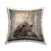 Stupell Woodland Bear Among Wildflowers Printed Outdoor Throw Pillow Design by Kelley Parker