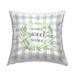 Stupell Sweet Home Tartan Wreath Printed Outdoor Throw Pillow Design by Lux + Me Designs
