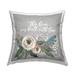 Stupell Built With Love Sentimental Family Quote Florals Printed Outdoor Throw Pillow Design by Michele Norman