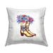 Stupell Country Cowboy Boot Bouquet Printed Outdoor Throw Pillow Design by Ramona Murdock