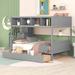 Twin over Full Multi-function Bunk Bed With Shelfs,Storage Staircase and 2 Drawers,Sturdy Frame,Kids Bedroom Sets