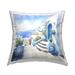 Stupell Santorini City Buildings Printed Outdoor Throw Pillow Design by LSR Design Studio