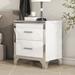 Elegant High Gloss Dresser Mirrored Storage Cabinet With Metal Handle And 2 Drawers