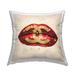 Stupell Bold Red Lips Chic Fashion Brand Printed Outdoor Throw Pillow Design by Madeline Blake