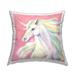 Stupell Pastel Unicorn Pink Fantasy Animal Printed Outdoor Throw Pillow Design by Ziwei Li