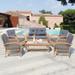 6-Person Outdoor Conversation Seating Group with Cushions