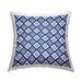 Stupell Blue White Geometric Boho Shapes Pattern Printed Outdoor Throw Pillow Design by Nancy McKenzie