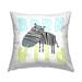 Stupell Born Wild Zebra Phrase Printed Outdoor Throw Pillow Design by Carla Daly