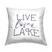 Stupell Live Love Lake Rustic Printed Outdoor Throw Pillow Design by Lux + Me Designs