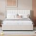 Queen Size Upholstered Bed Frame with 4 Drawers & Headboard, Velvet Platform Storage Bedframe Wooden Slats Support
