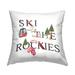 Stupell Ski The Rockies Seasonal Winter Sports Typography Printed Outdoor Throw Pillow Design by Ziwei Li
