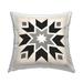 Stupell Black & Cream Quilt Block Printed Outdoor Throw Pillow Design by Stephanie Workman Marrott