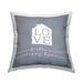 Stupell Love Builds Happy Home Rustic Bird Perched Printed Outdoor Throw Pillow Design by Daphne Polselli