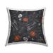 Stupell Spooky Spider Web Halloween Pattern Printed Outdoor Throw Pillow Design by Deb Strain