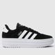 adidas vl court bold trainers in black & white