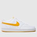 Nike court vision trainers in white & yellow