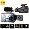 3 Inch 1080p Dual Lens Dash Cam For Cars, Front And Inside, Full Hd 1080p Car Camera With Loop Recording, Night Vision, Wide Angle Car Dvr Camera Car Video Recorder Vehicle Black Box