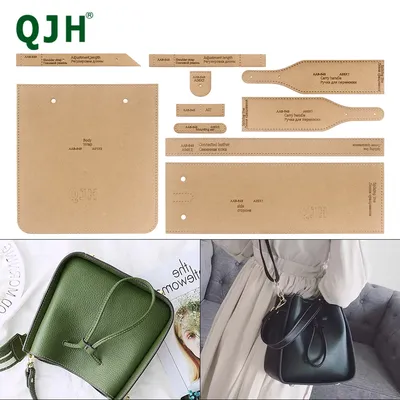 Leder handwerk werkzeuge kraft papier vorlage leder waren damen schulter tasche messenger tasche diy