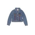 Zunie Denim Jacket: Blue Print Jackets & Outerwear - Kids Girl's Size 7