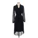 Banana Republic Factory Store Casual Dress - Shirtdress: Black Dresses - Women's Size 0