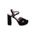 Kate Spade New York Heels: Black Solid Shoes - Women's Size 6 - Open Toe